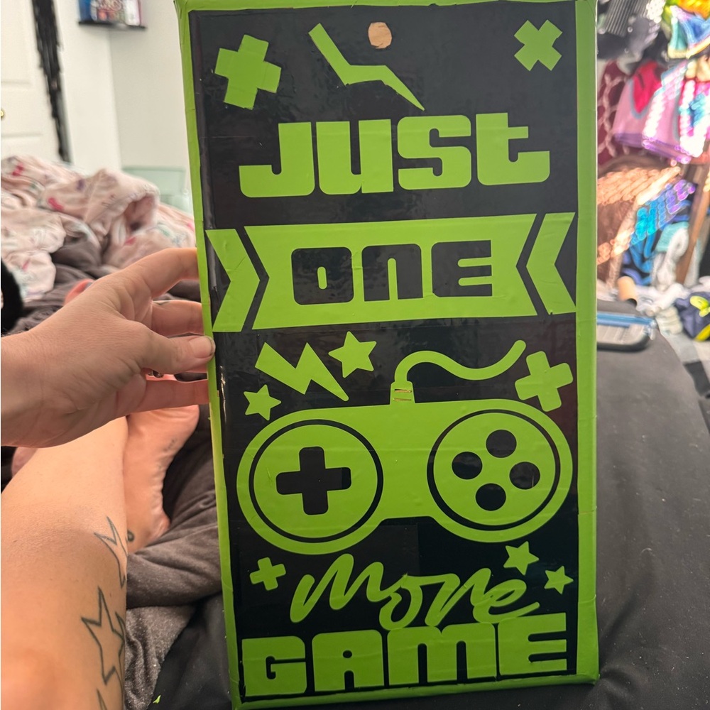 Green and Black Gaming Wall Art